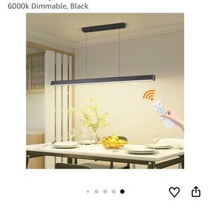 Modern Black Dimmable LED Pendant Light